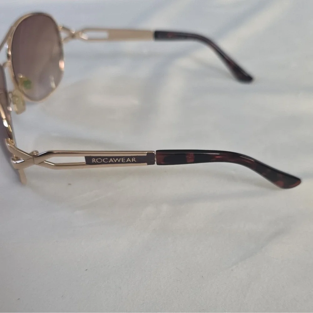 Rocawear Aviator Gold Frame Brown Gradient Lens Sunglasses 820-R R506 GLD